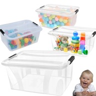 POJEMNIK PUDEŁKO ORGANIZER PLASTIKOWE PRZEZROCZYSTE KON-PLAST 32L ZABAWKI