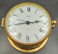 Oryginalny zegar okrętowy kwarcowy Fyrkat Ship's Bell mosiądz na baterie