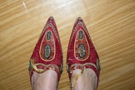 pantofelki sułtanki czerwone