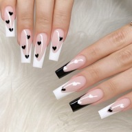 ZESTAW NAKLEJKI PAZNOKCIE WALENTYNKI SERCE CZERWONE SERDUSZKA DZIEWCZYNA