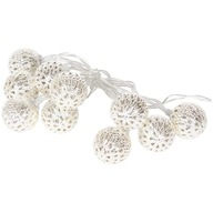 LAMPKI GIRLANDA BOMBKI DEKORACYJNE OZDOBNE LED AŻUROWE SREBRNE