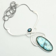 Ładny Naszyjnik Labradoryt