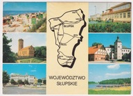 Słupskie Województwo Koczała Człuchów Sławno Dom Handlowy lata 80 MAPKA