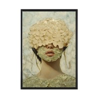 Plakat 30x40 poster,MODERN ,GŁOWA KWIAT,SALON,BIURO,POKÓJ