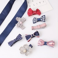 SPINKI DO WŁOSÓW Kokardki Komplet 8 szt. GRANAT