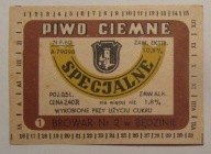 STARA ETYKIETA PIWO CIEMNE SPECJALNE BROWAR NR 2 BĘDZIN