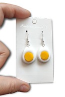 KOLCZYKI Z MODELINY FIMO JAJKA SADZONE