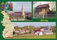 ŁANY GM. CISEK - KOŚCIÓŁ - SPICHLERZ - MAPKA - HERB