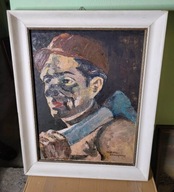 - SOCREALIZM J. NOWAKOWSKA - OBRAZ OLEJNY - GÓRNIK