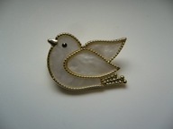 BROSZKA PTAK PTASZEK MASA PERŁOWA + PUDEŁKO PREZENTOWE