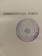 Brysson Cunningham Administracja portu 1928 Stempel: Poselstwo Polskie w...