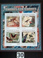 Ptaki , dinozaury i motyle na znaczkach Świata , Niger MNH