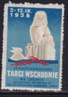Lwów, Galicja, Targi Wschodnie, znaczek reklamowy 1938