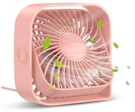 Mini przenośny wentylator USB na biurko cicha praca (różowy)