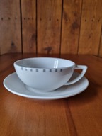 biała filiżanka ze spodkiem * SAINT GOBAIN WIK