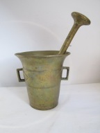 DUŻY STARY SYGNOWANY MOŹDZIERZ APTEKARSKI APTECZNY APTEKA 3 KG