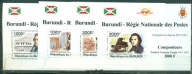 KOMPOZYT. CHOPIN.VIVALDI.MOZART. BETHOVEN. BURUNDI. Mi Bl.A**2011