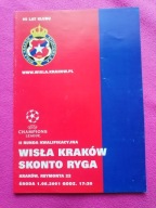 PROGRAM WISŁA KRAKÓW-SKONTO RYGA 2001 R