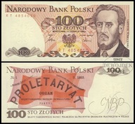 BNU - POLSKA PRL 100 złotych 1986 RT 4854050 # P189f # st 1