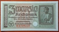 II wś 20 RMk [1939-44] H 6709229 Stan unc