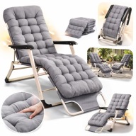 Leżak Fotel Ogrodowy Plażowy Turystyczny Poduszka Uniwersalny Rozkładany