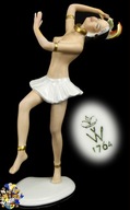 Wallendorf Tancerka egzotyczna akt figurka sygnowana wys. 23 cm
