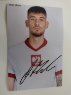 Zdjęcie 10x15 autograf Polska Jakub Moder Euro 2024