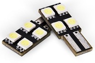 W5W CANBUS POSTOJÓWKI LED T10 4 SMD 5050 BIAŁE 12V