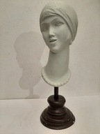 VINTAGE art deco POPIERSIE kobiety DUŻE FIGURA STATUA Rzeźba