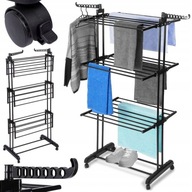 Suszarka NA PRANIE ubrania odzież bieliznę pionowa duża metalowa czarna XXL