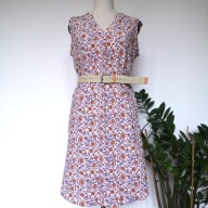 Sukienka damska letnia HM 36 38 wiskoza retro BDB markowa PRZECENA (167)