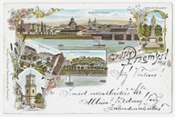 F47 Gruss aus Przemysl Przemyśl wczesna rzadka LITOGRAFIA 1897 rok RARYTAS