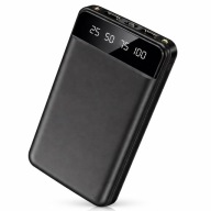 POWERBANK 20000MAH LED 2X USB SZYBKIE ŁADOWANIE LATARKA CZARNY