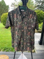 5 Koszula Jack Jones letnia ciemna zieleń orientalny wzór rozmiar XL