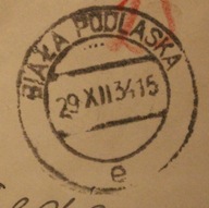 BIAŁA PODLASKA 1934 - STARA KOPERTA + 1 ZNACZEK + 2 PIECZĄTKI