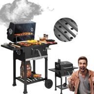 GRILL WĘGLOWY FERRO ŻELIWNY RUSZT POKRYWA KOMIN TERMOMETR