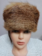 CZAPKA z naturalnego futra lisa rudego 54 obniżka
