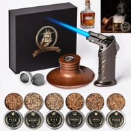 Zestaw do wędzenia whisky – 3 smaki drewna, zapalniczka, filtry - PREZENT