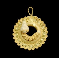 Zawieszka ozdoba szydełkowa na choinkę 10cm (Z177) ecru