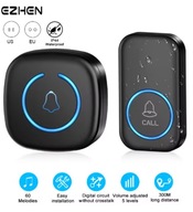 BEZPRZEWODOWY DZWONEK DO DRZWI INTELIGENTNY 300M 60 MELODII CZARNY