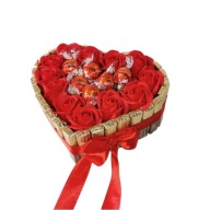 BOX Zestaw prezentowy SERCE MERCI DZIEŃ KOBIET URODZINY PREZENT WALENTYNKI