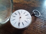 zegarek kieszonkowy antyk srebro