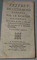 Listy o uzdrowieniach dokonanych uniwersalnym lekarstwem 1763 r.