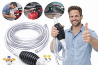 POMPKA RĘCZNA DO SPUSZCZANIA PALIWA ROPY OLEJU BENZYNY WĄŻ 2M