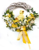 Wielkanocny wiosenny wianek na drzwi stroik na Wielkanoc 37 cm