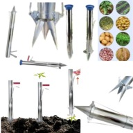 SADZARKA RĘCZNA DO CEBULEK ROZSAD SADZONEK ROŚLIN DŁUGA STALOWA DO CHWASTÓW