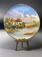 OBRAZ PEJZAŻ WIEŚ PATERA PORCELANA ANGLIA TALERZ #182