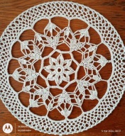 Serwetka .szydełk.na obręczy met.30 cm