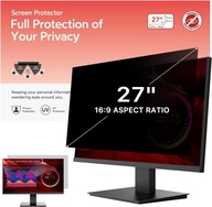 Wymienny filtr prywatyzujący monitora 27" proporcje 16:9 blokuje UV