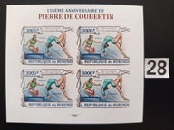 Sport olimpijski , Pierre De Coubertin , Burundi MNH cięty